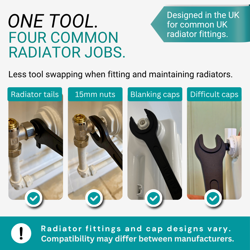 4 in 1 Patented Radiator Spanner - RadMate